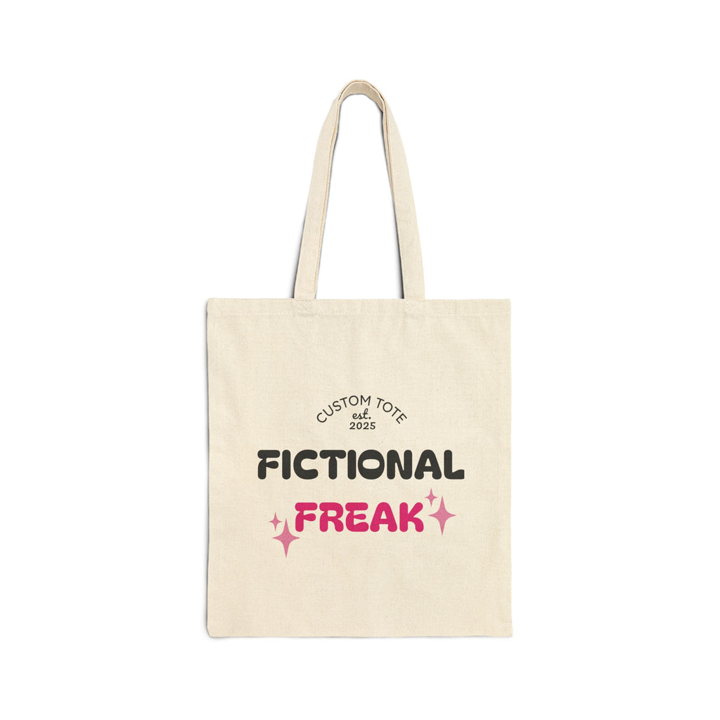 Tote Bag — "Fictional Freak" Canvas Book Lover Tote