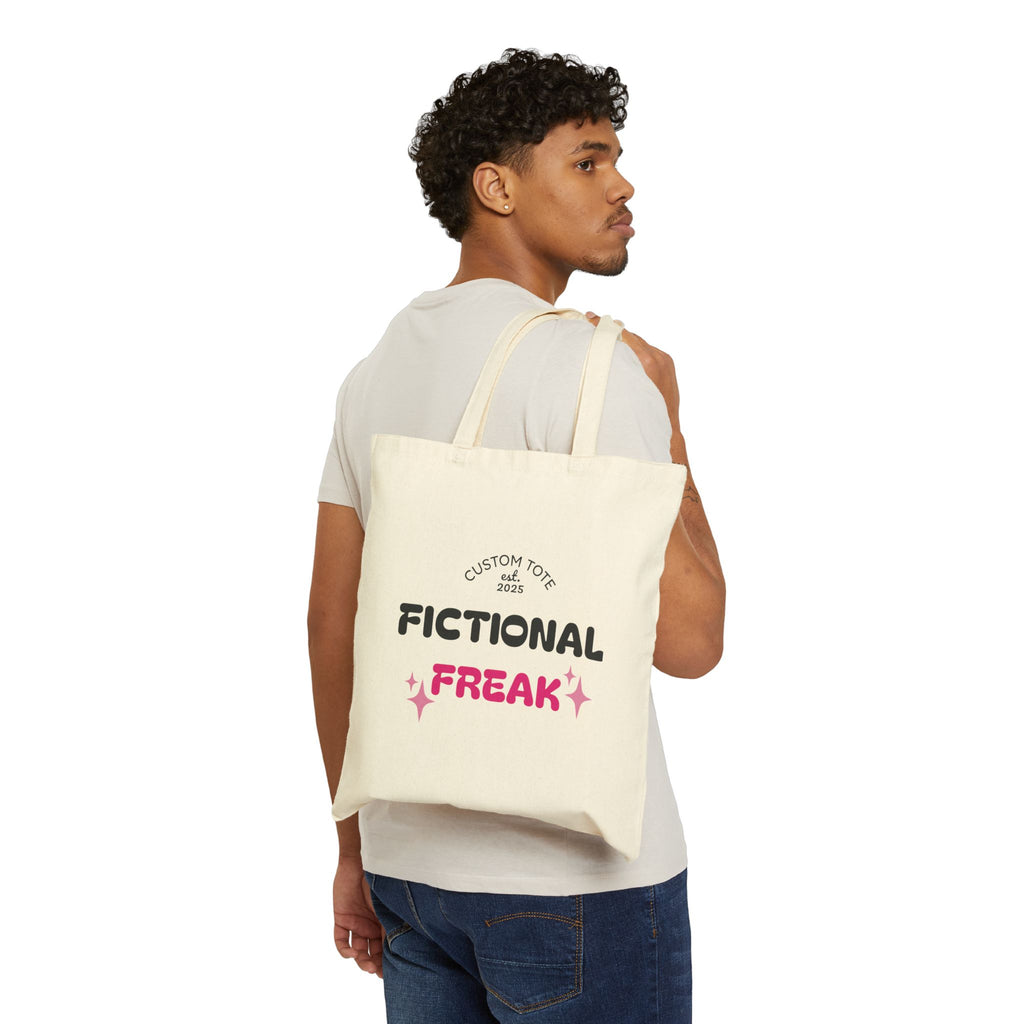 Tote Bag — "Fictional Freak" Canvas Book Lover Tote